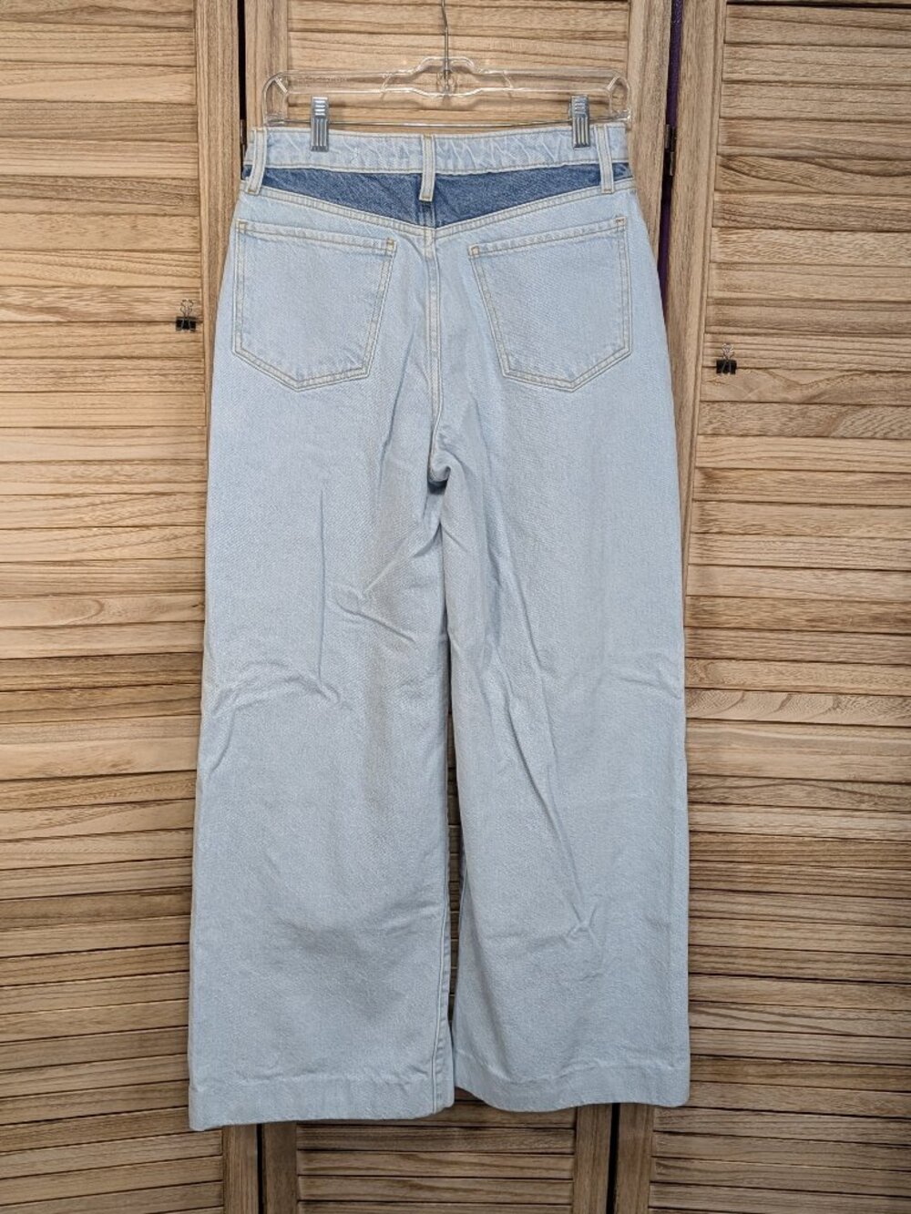 Forever 21 Premium Light Blue Two-Tone Distressed Women’s Jeans Size 26 - Picture 8 of 13